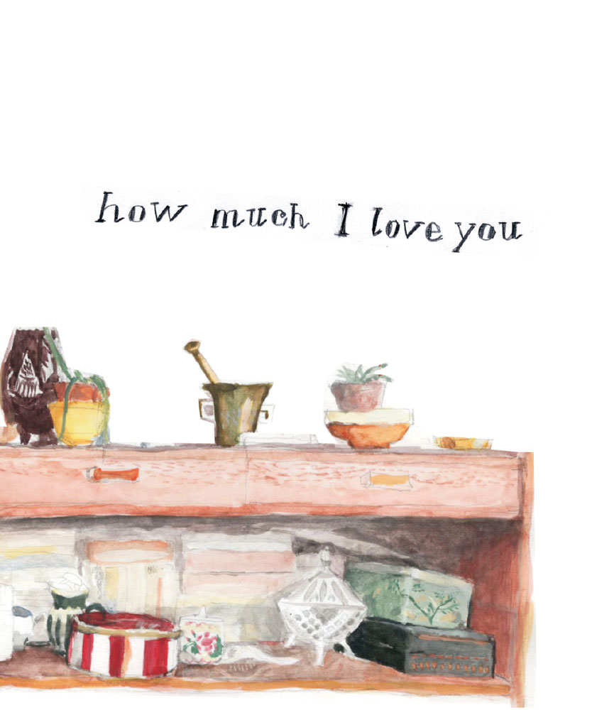 Objects on a cupboard, Illustration by Irina Dobrescu for The Prince and The Princess